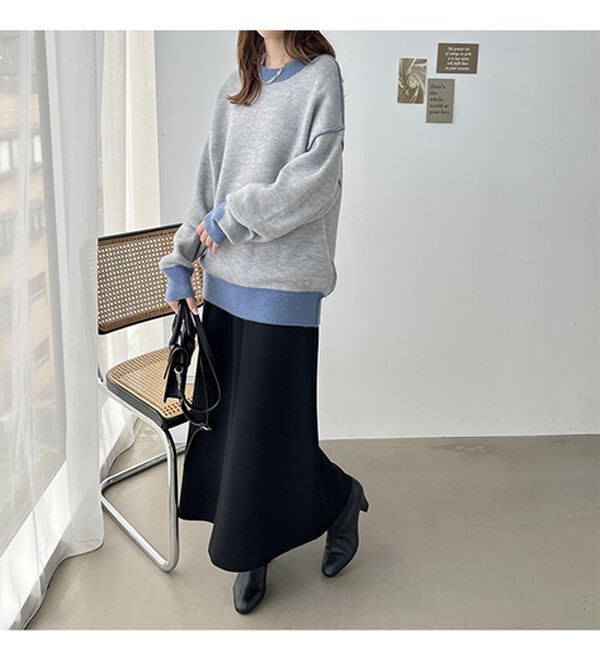 GeeRA（ジーラ）の「リバーシブル配色プルオーバー（ニット・セーター）」｜詳細画像