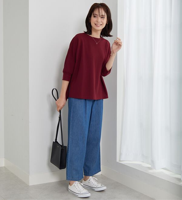 BELLUNA（ベルーナ）の「リブ切替ドルマンデザインプルオーバー（カットソー）」｜詳細画像