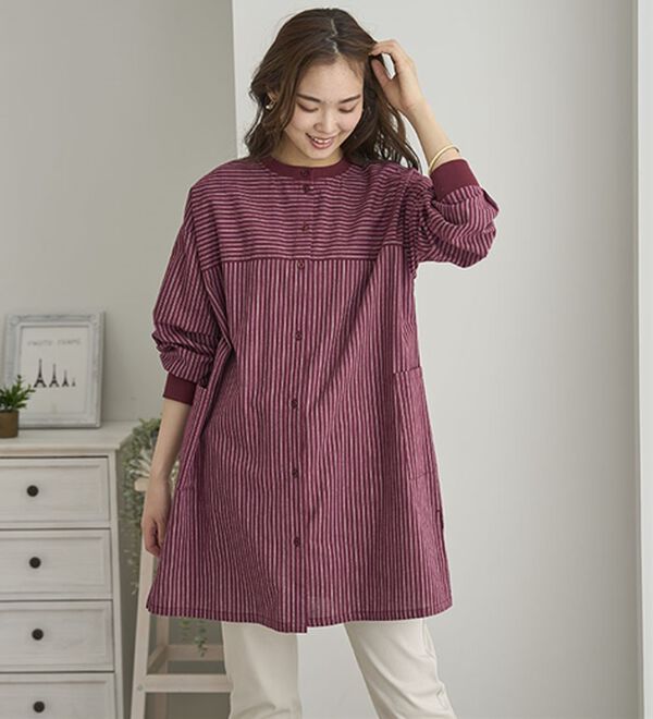BELLUNA（ベルーナ）の「着回し３通り！綿１００％ハウスチュニック（チュニック）」｜詳細画像