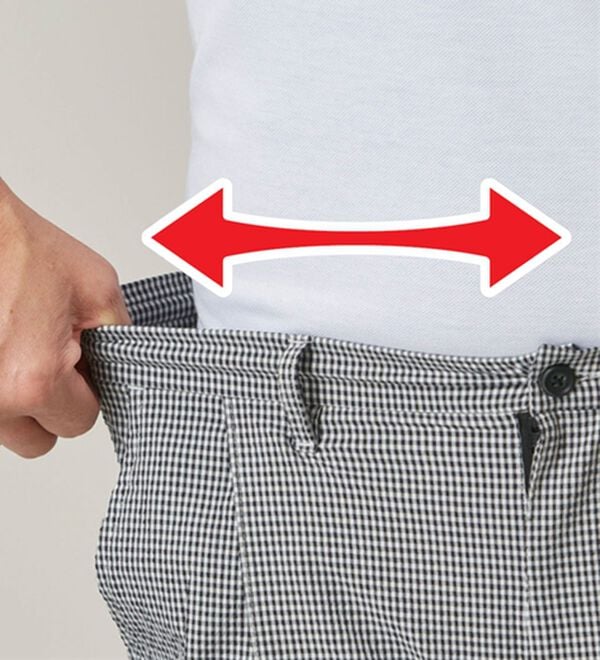 「【２本組】＜シンプル＆プラス＞接触冷感ストレッチサッカースラックス（メンズスラックス）」｜詳細画像