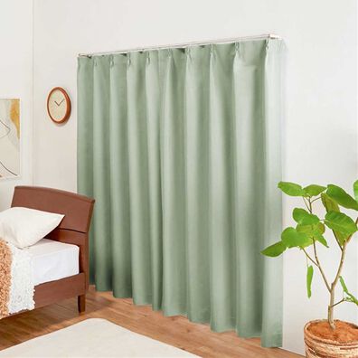 iellio（イエリオ）の「１級遮光プレミアムリターンカーテン４枚組＜４枚組・遮光１級・無地・洗える・形状記憶加工・新生活・リターンカーテン＞（ドレープカーテン）」