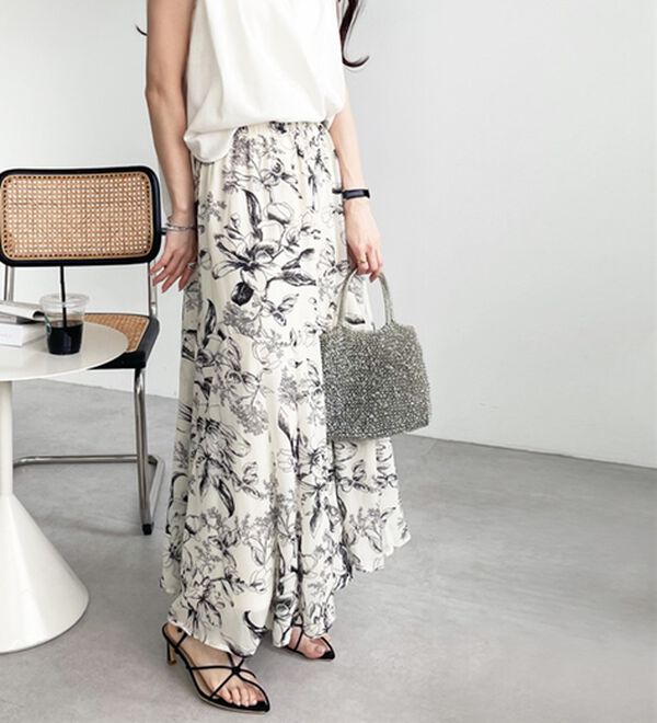 GeeRA（ジーラ）の「切替フレアーロングスカート（ロングスカート）」｜詳細画像