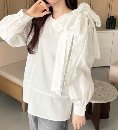 GeeRA（ジーラ）の「【YOUING.】ショルダーリボンブラウス（ブラウス）」