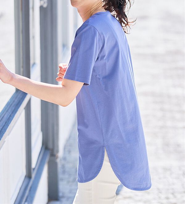 RANAN（ラナン）の「＜ＢＣ＞綿１００％ひんやりラウンドヘムプルオーバー（カットソー）」｜詳細画像