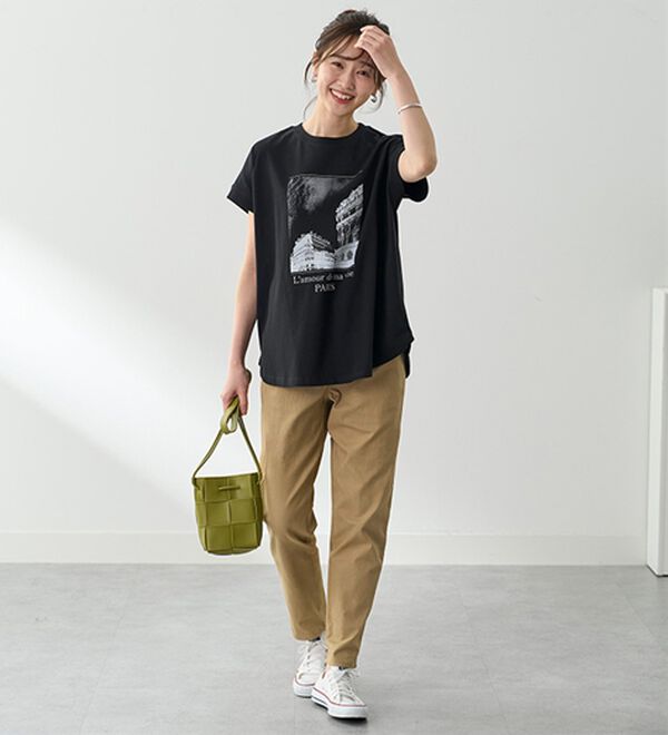 BELLUNA（ベルーナ）の「ひんやリッチコットン大人のゆったりドルマンＴシャツ（カットソー）」｜詳細画像