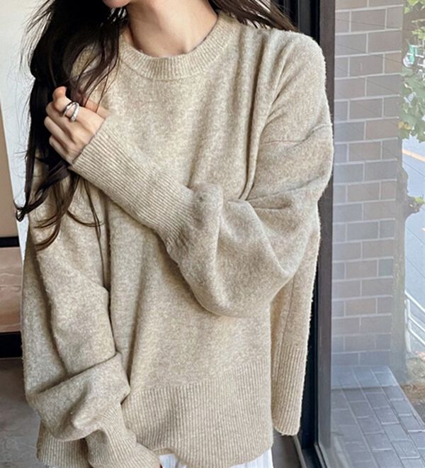 GeeRA（ジーラ）の「ゆるっと柔らか！袖ボリュームメランジニット（ニット・セーター）」｜詳細画像