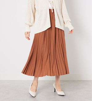 BELLUNA（ベルーナ）の「洗っても形が崩れにくい！プリーツスカート（ロングスカート）」｜キャメル