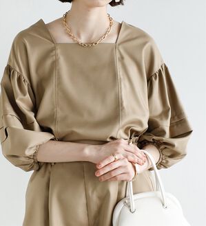 GeeRA（ジーラ）の「タック袖ブラウス（ブラウス）」｜詳細画像