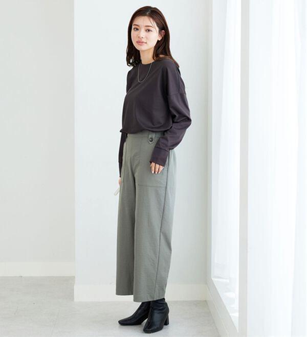 BELLUNA（ベルーナ）の「もちっとなめらか！大人顔サマ見えプルオーバー（カットソー）」｜詳細画像