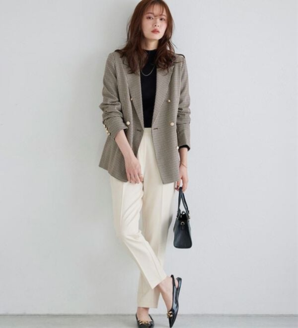 Pierrot（ピエロ）の「【選べる丈】高見えすっきりテーパードパンツ（フルレングスパンツ）」｜詳細画像