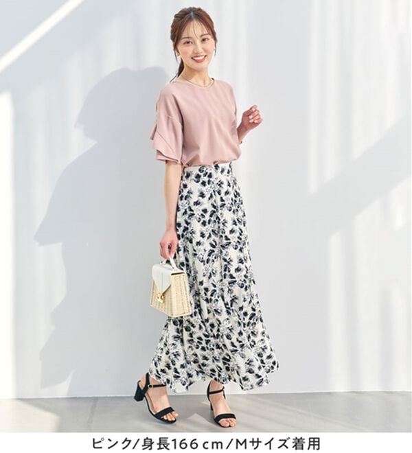 alotta（アロッタ）の「【４つの機能付】ひんやりフリル袖ブラウスＴシャツ（ブラウス）」｜詳細画像