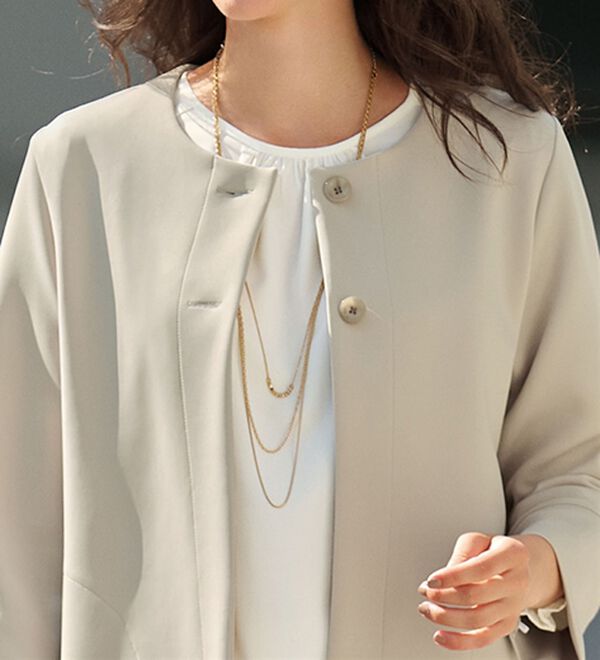 BELLUNA（ベルーナ）の「セレモニーシーンに！ストレッチ素材パンツスーツ（パンツスーツ）」｜詳細画像