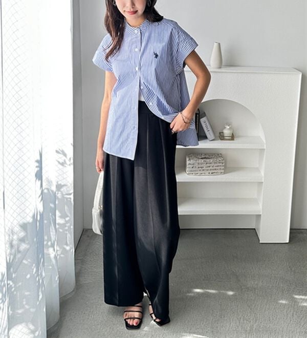 GeeRA（ジーラ）の「【ＵＳ．ＰＯＬＯ．ＡＳＳＮ】フレンチスリーブシャツ（シャツ）」｜詳細画像