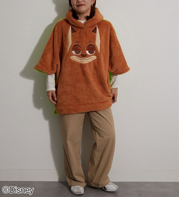 BELLUNA（ベルーナ）の「＜Ｄｉｓｎｅｙ＞【ズートピア（ニック）】両面ボアポンチョ（パジャマ・ルームウェア）」｜詳細画像
