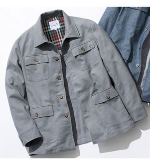 「＜アーノルド　パーマー＞リネンブレンドサマーテーラードジャケット（メンズジャケット）」｜グレー