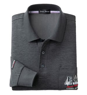 「≪ＴＶ限定★≫ＥＶＥＲＹＤＡＹ長袖ブランドポロシャツ（メンズポロシャツ）」｜杢グレー