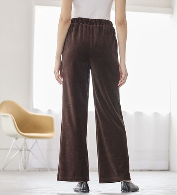 BELLUNA（ベルーナ）の「綺麗見えベロアワイドパンツ（フルレングスパンツ）」｜詳細画像