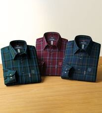 「＜ダンロップ・リファインド＞ふっくら両面起毛チェック柄シャツ（メンズシャツ）」