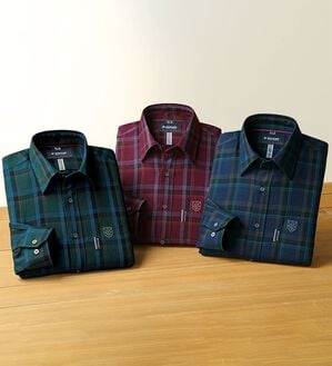 「＜ダンロップ・リファインド＞ふっくら両面起毛チェック柄シャツ（メンズシャツ）」｜詳細画像