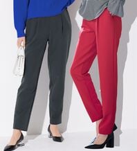 RANAN（ラナン）の「あったか！裏起毛美脚シルエットタックパンツ（フルレングスパンツ）」