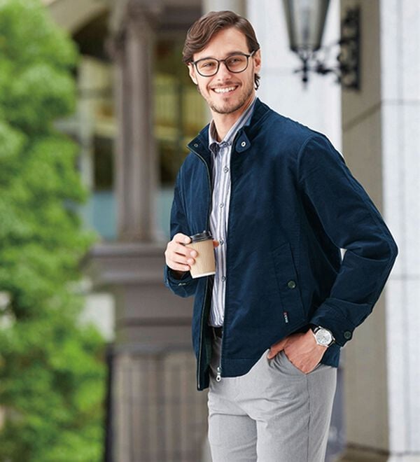 「＜コムルヴァン・オム＞ストレッチコーデュロイ上品ブルゾン（メンズブルゾン）」｜詳細画像