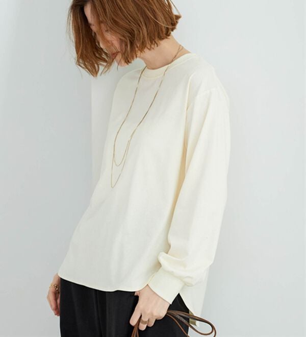 BELLUNA（ベルーナ）の「ジャカード素材裾ボタンデザインアンサンブル（カットソー）」｜詳細画像
