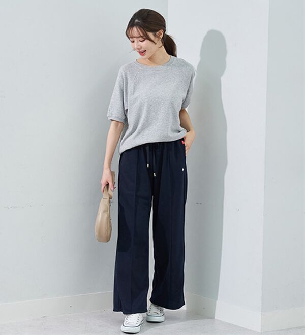 BELLUNA（ベルーナ）の「【ＰＯＬＯ　ＢＣＳ】裏毛素材センターシームワイドパンツ（フルレングスパンツ）」｜詳細画像