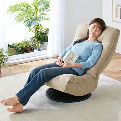 「ハマって沼る　ふかふかハイバック回転座椅子（座椅子）」