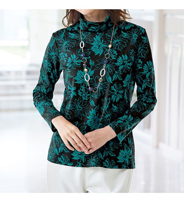 BELLUNA（ベルーナ）の「テンセル（ＴＭ）繊維・コットンプリントプルオーバー（カットソー）」｜詳細画像