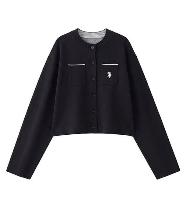 RANAN（ラナン）の「＜U.S.POLO ASSN.＞Ｗフェイスバイカラーカーディガン（ニットカーディガン）」｜詳細画像