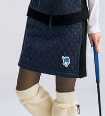 BELLUNA（ベルーナ）の「【タキシードサム】リブ切替キルト風スカート（ミニスカート）」