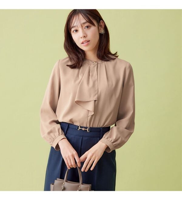 alotta（アロッタ）の「金ボタン付ボウタイブラウス（ブラウス）」｜詳細画像