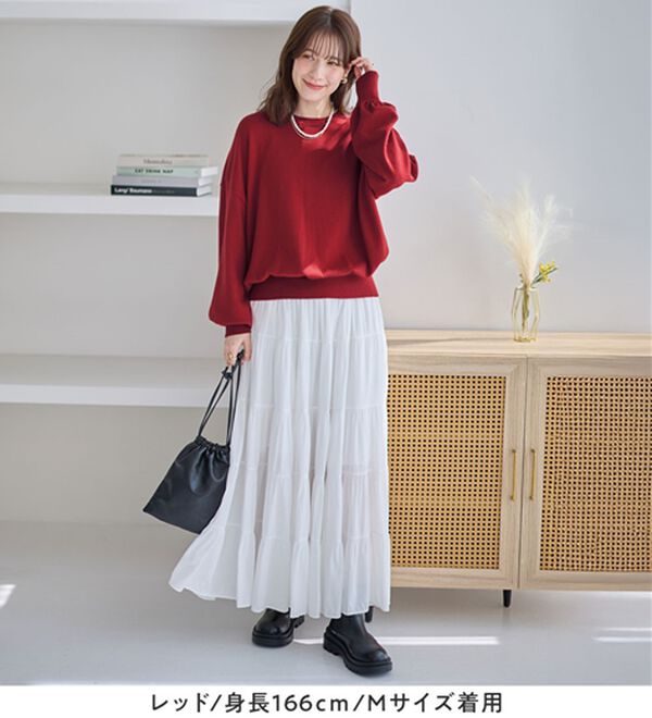 Viola e Viola（ヴィオラ エ ヴィオラ）の「【洗えるニット】着回し力抜群！秋から着られるシンプルニットトップス（ニット・セーター）」｜詳細画像