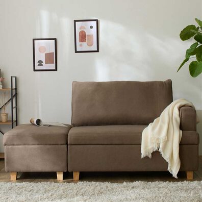 iellio（イエリオ）の「収納付オットマン付カウチソファ（ソファ）」