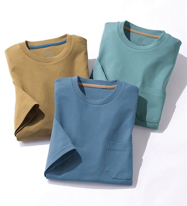 「【３色組】＜コムルヴァン・オム＞５０代からのお父さん専用ＴシャツＮＥＯ（メンズＴシャツ）」｜3色組