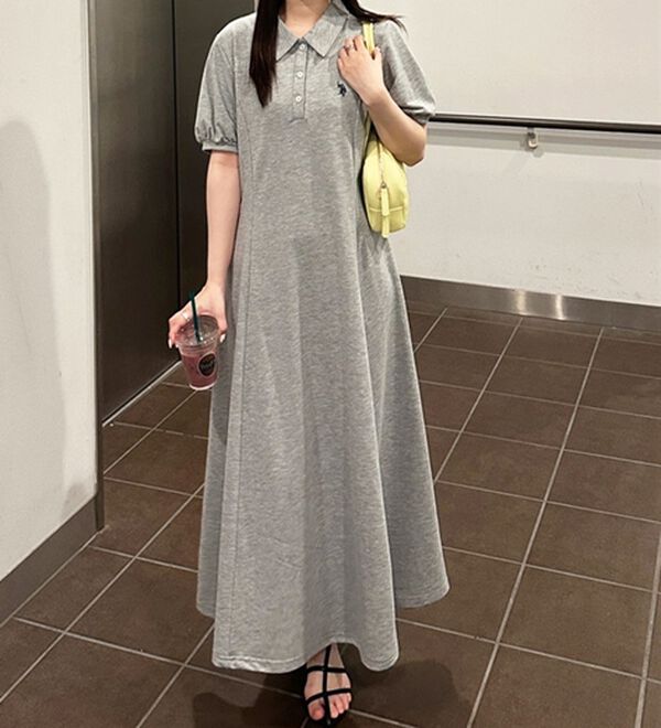 GeeRA（ジーラ）の「【Ｕ．Ｓ．ＰＯＬＯＡＳＳＮ】ポロ衿ワンピ―ス（その他ワンピース）」｜詳細画像