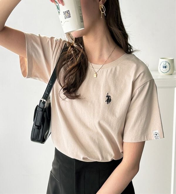 GeeRA（ジーラ）の「【ＵＳ．ＰＯＬＯ．ＡＳＳＮ】接触冷感ワンポイント刺繍Ｔシャツ（Tシャツ）」｜詳細画像