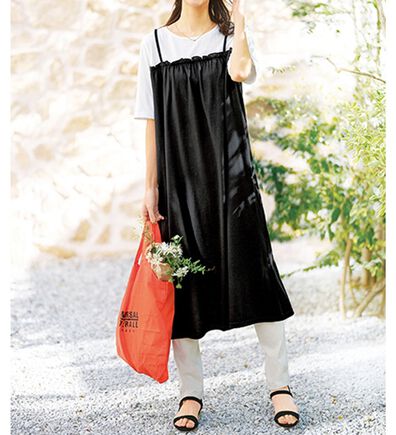 BELLUNA（ベルーナ）の「重ね着風ゆったり楽チンキャミワンピース（その他ワンピース）」