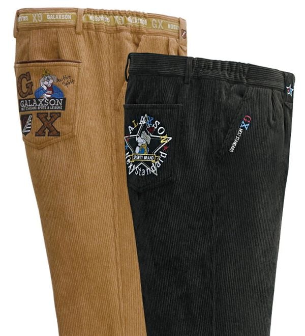 2本組】＜ギャラクソン＞裏フリース暖かコーデュロイパンツ