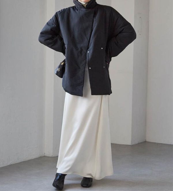 RANAN（ラナン）の「テーラードカラー中わたジャケット（ハーフコート）」｜詳細画像