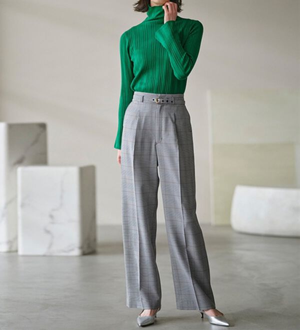 RANAN（ラナン）の「洗える！ベルト付ワイドパンツ（ワイドパンツ・ガウチョ）」｜詳細画像