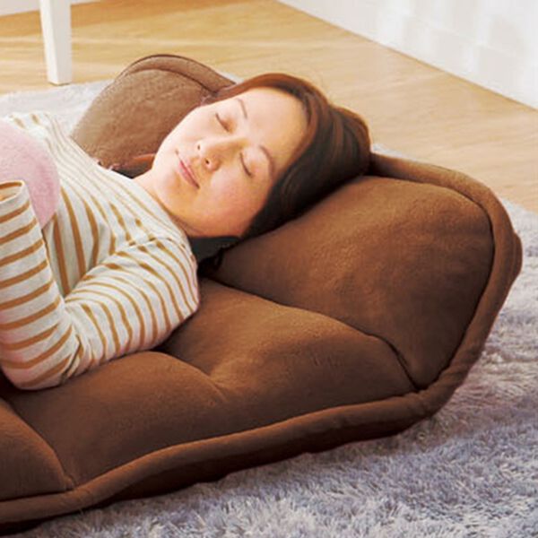 iellio（イエリオ）の「ＮＥＷ収納簡単低反発もこもこ座椅子＜１人掛け・リクライニング・フロアチェア・ごろ寝マット・ロングマット・長座布団＞（座椅子）」｜詳細画像