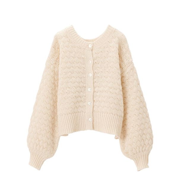 ポコポコケーブル編ニットカーディガン - ベルーナ【公式】