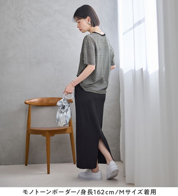 Viola e Viola（ヴィオラ エ ヴィオラ）の「ほんのり透け感綿混セミシアートップス（カットソー）」｜詳細画像