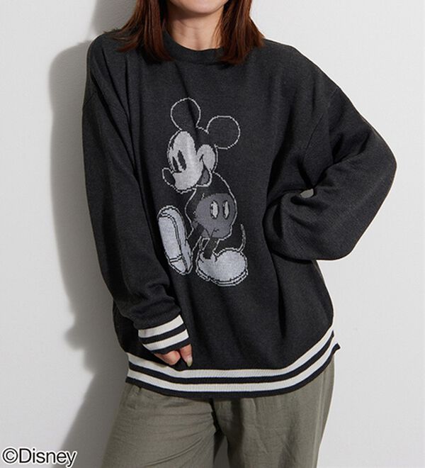 BELLUNA（ベルーナ）の「＜Ｄｉｓｎｅｙ＞【ミッキー】ジャカードゆったりセーター（ニット・セーター）」｜詳細画像