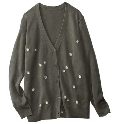 BELLUNA（ベルーナ）の「花柄刺しゅうニットカーディガン（ニットカーディガン）」