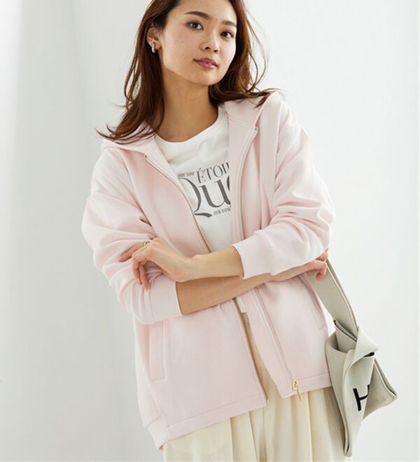 BELLUNA（ベルーナ）の「【快適Ｌａｂ．】とろみ素材裾タックパーカー（パーカー）」｜詳細画像