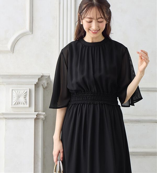 alotta（アロッタ）の「【接触冷感】インナー付シャーリングシフォンワンピース（その他ワンピース）」｜詳細画像
