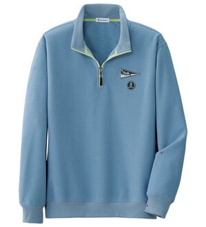 「＜ハッシュパピー＞カルゼハーフジップトレーナー（メンズトレーナー）」｜ブルー