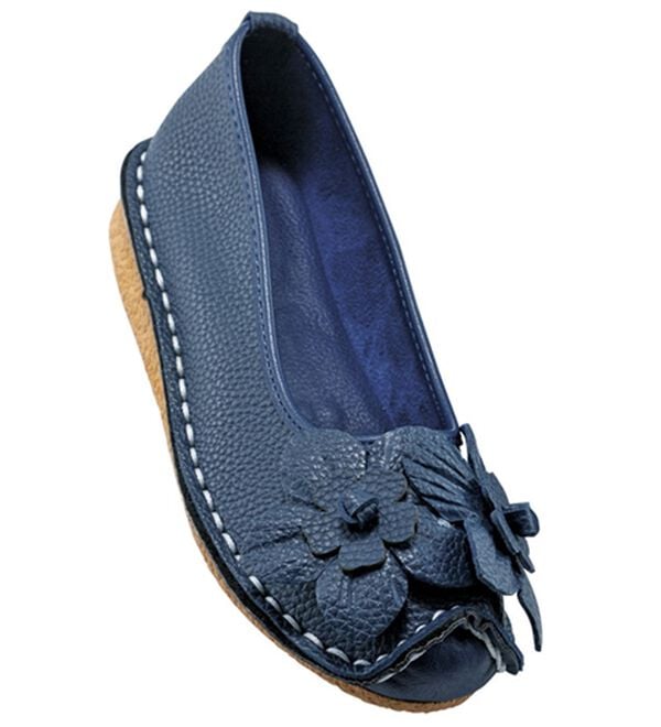 BELLUNA（ベルーナ）の「ツインフラワーラウンドパンプス（パンプス）」｜ネイビー